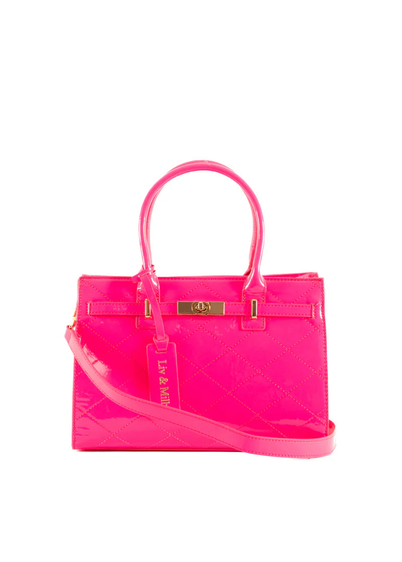 Liv & Milly Florence Neon Pink Bag