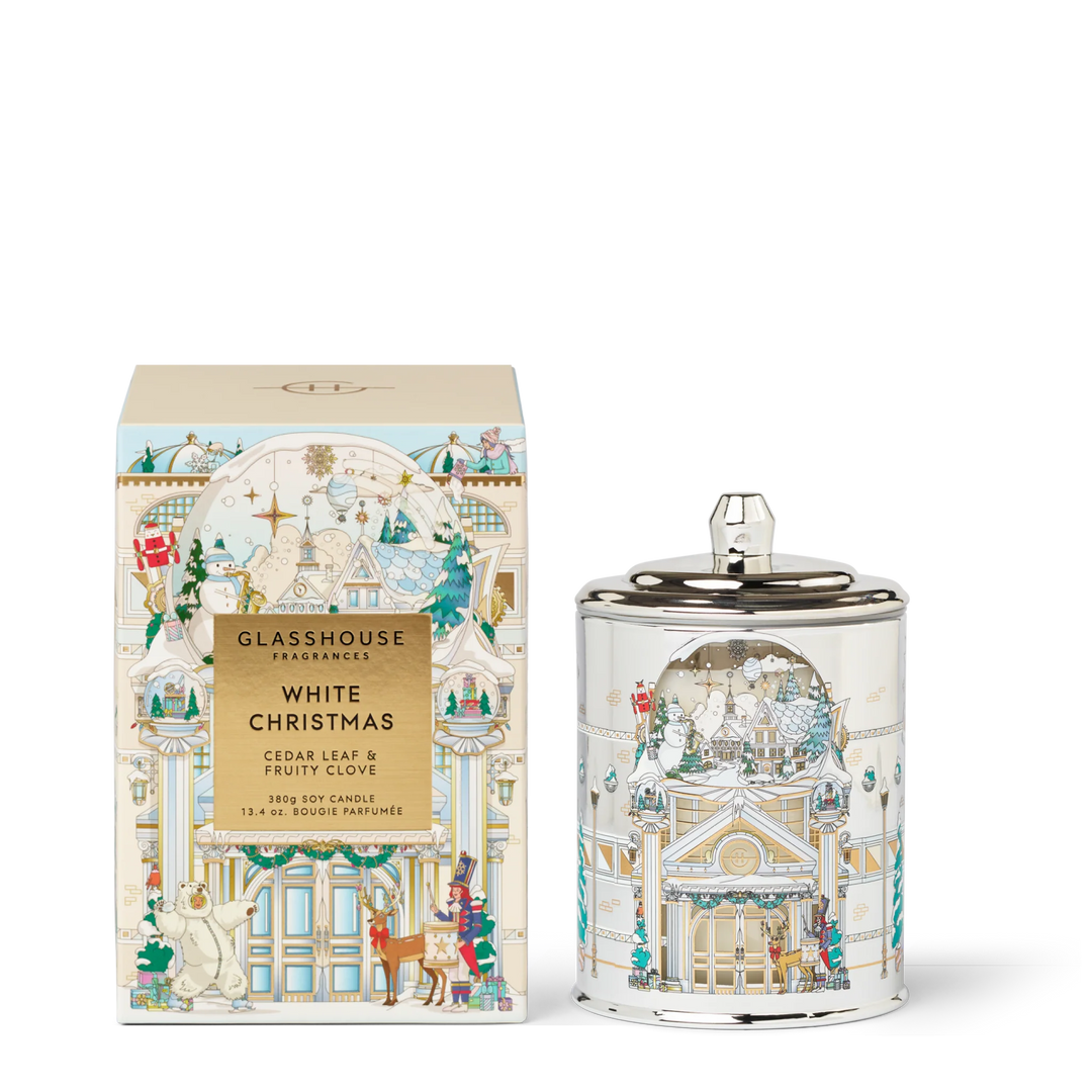 380g White Christmas Candle