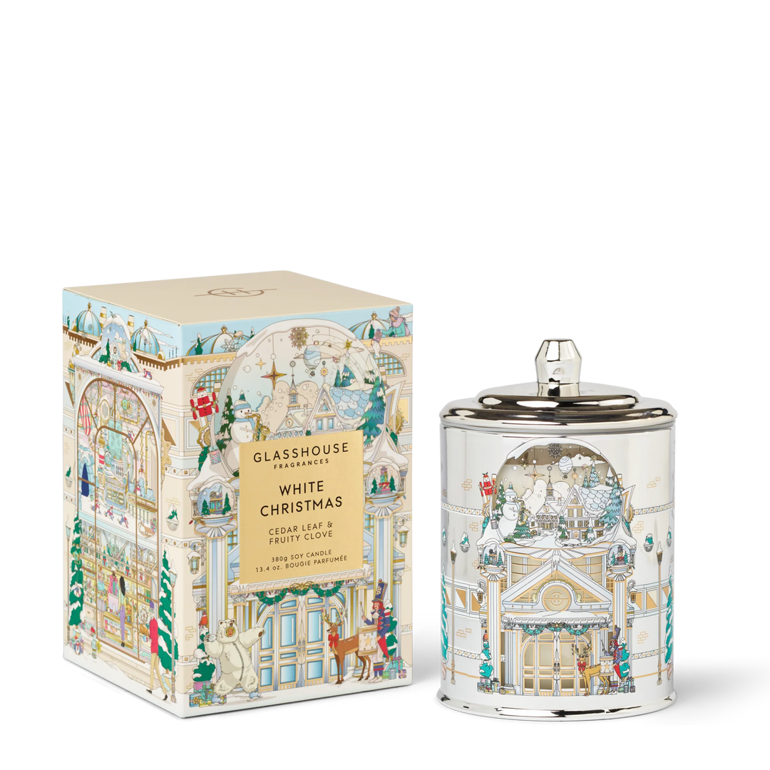 380g White Christmas Candle