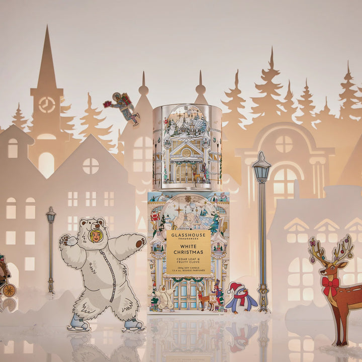 380g White Christmas Candle