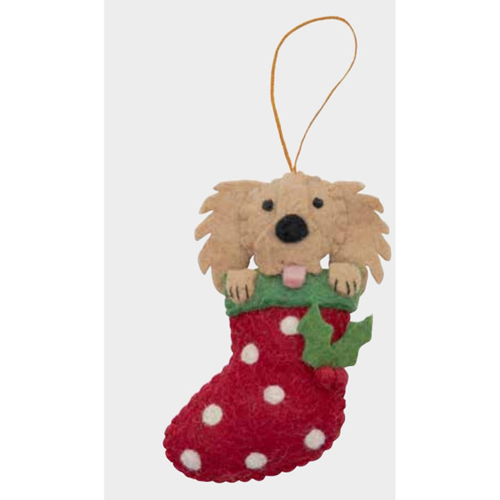 Pashom Golden Retriever Stcoking Decoration