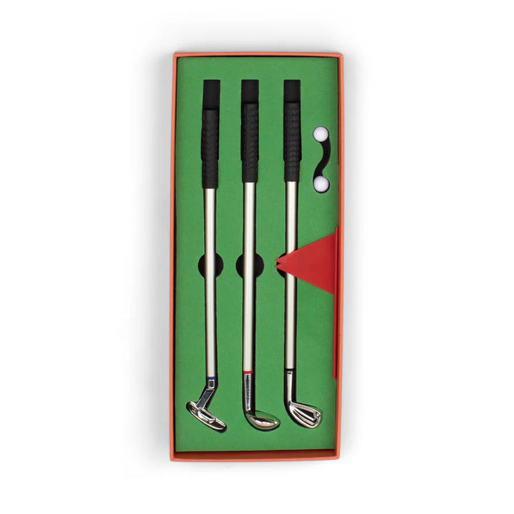 Golf Club Pens with Mini Putt Desktop Game