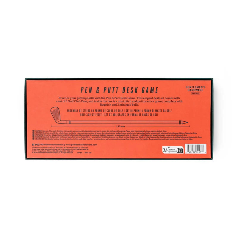 Golf Club Pens with Mini Putt Desktop Game