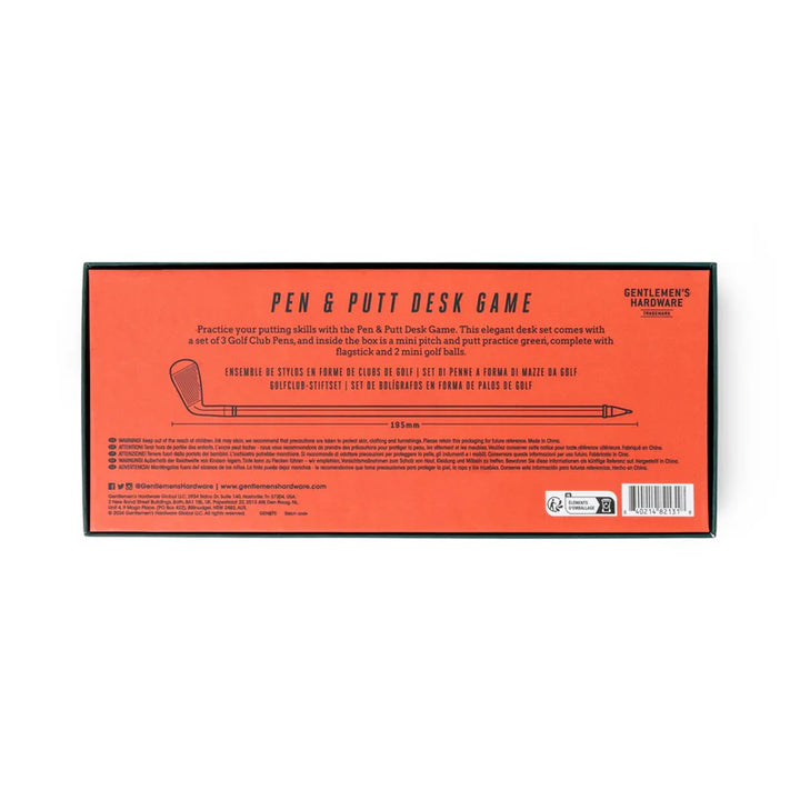 Golf Club Pens with Mini Putt Desktop Game