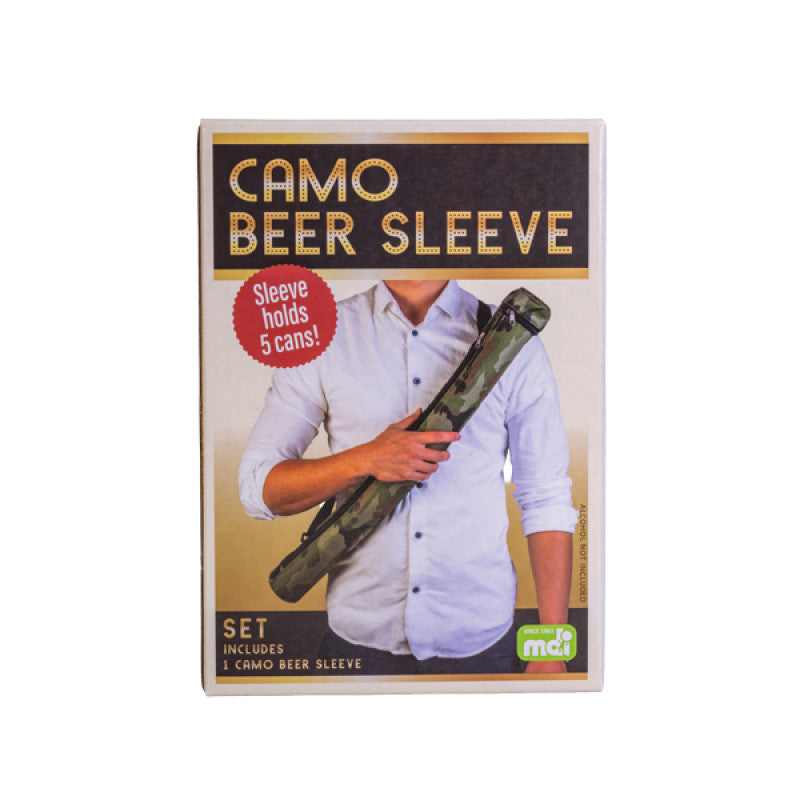 Camo Beer Sleeve gift box front - RAPT ONLINE
