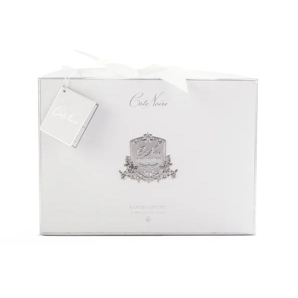 White magnetic board with a decorative cake magnet on a white background