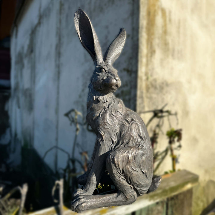 Grey Truffle Country Hare Sitting Decor