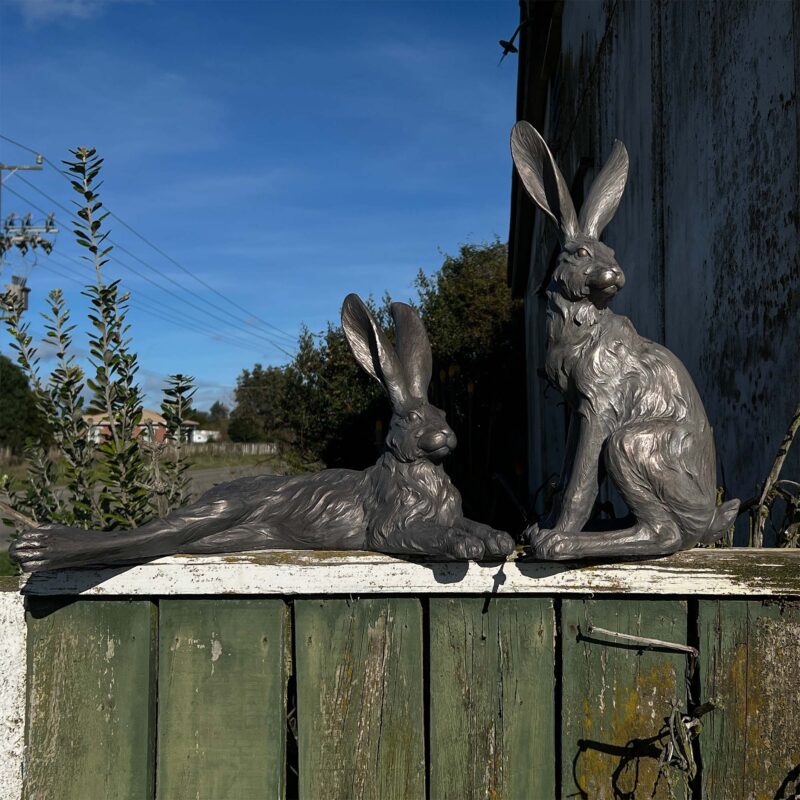 Grey Truffle Country Hare Sitting Decor