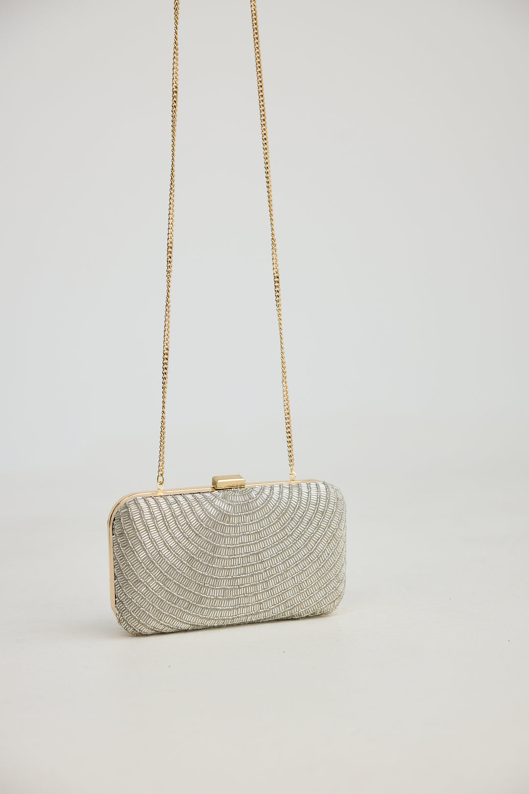 Silver Lilleth Clutch Bag