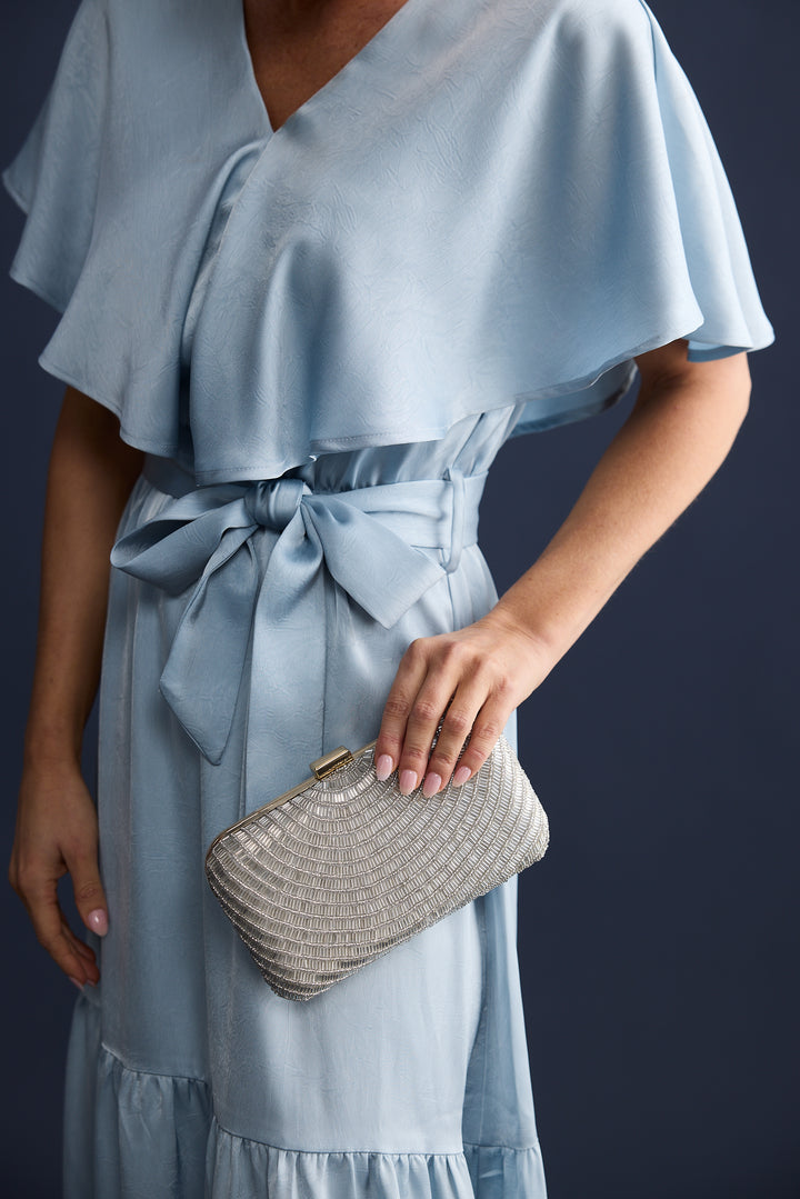 Silver Lilleth Clutch Bag