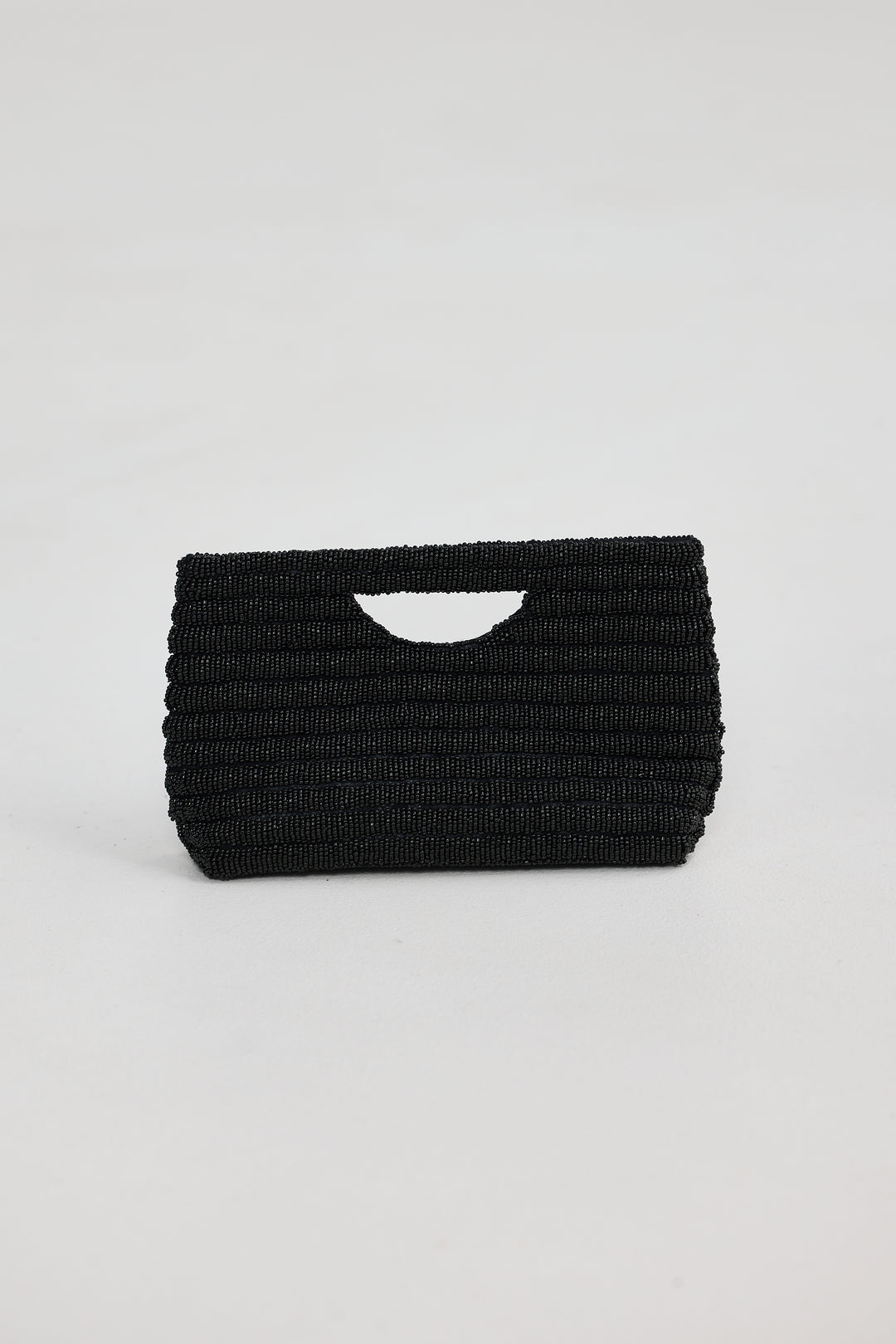 Black Hand Beaded Warhol Clutch Bag