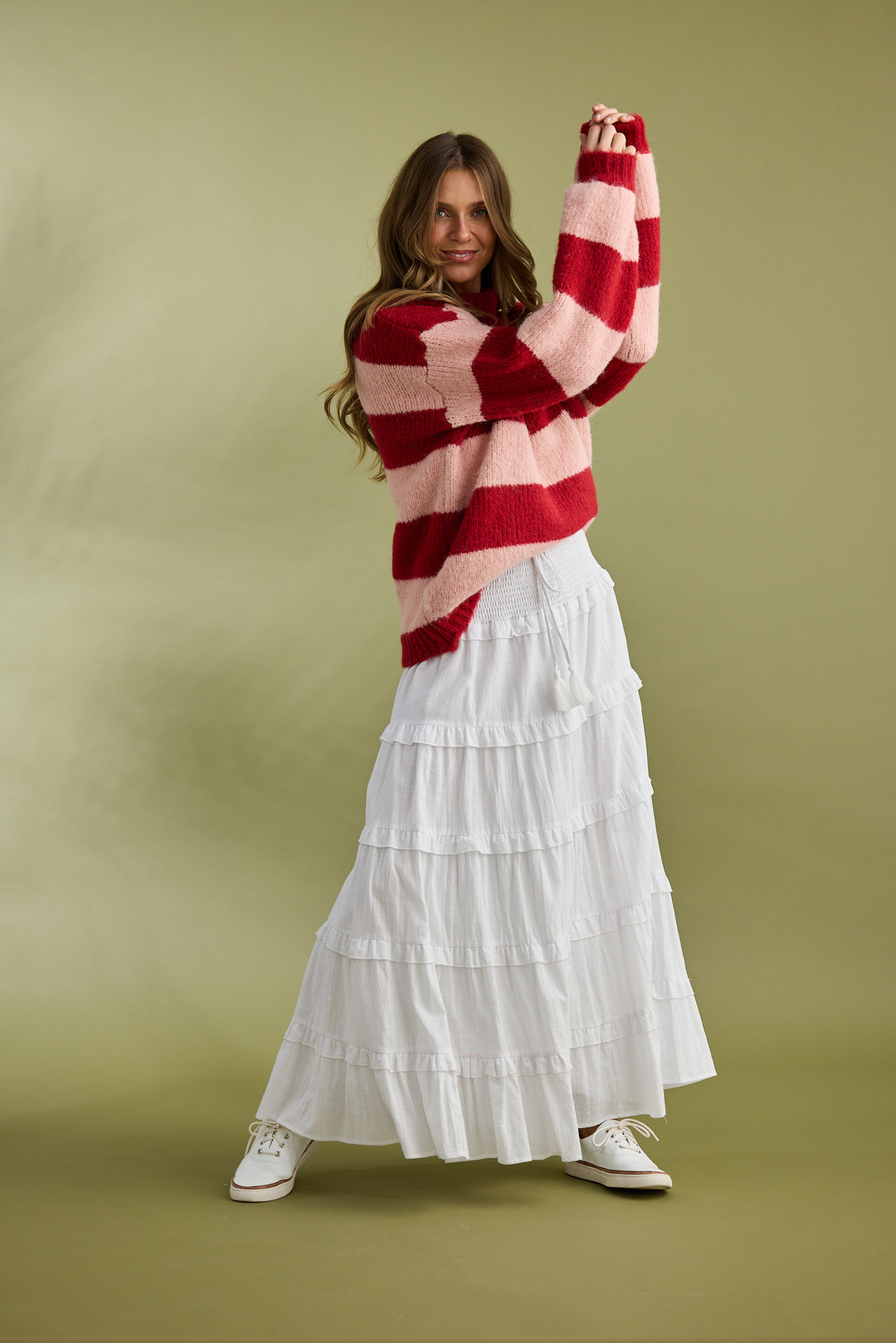RED STRIPE ISLAND KNIT