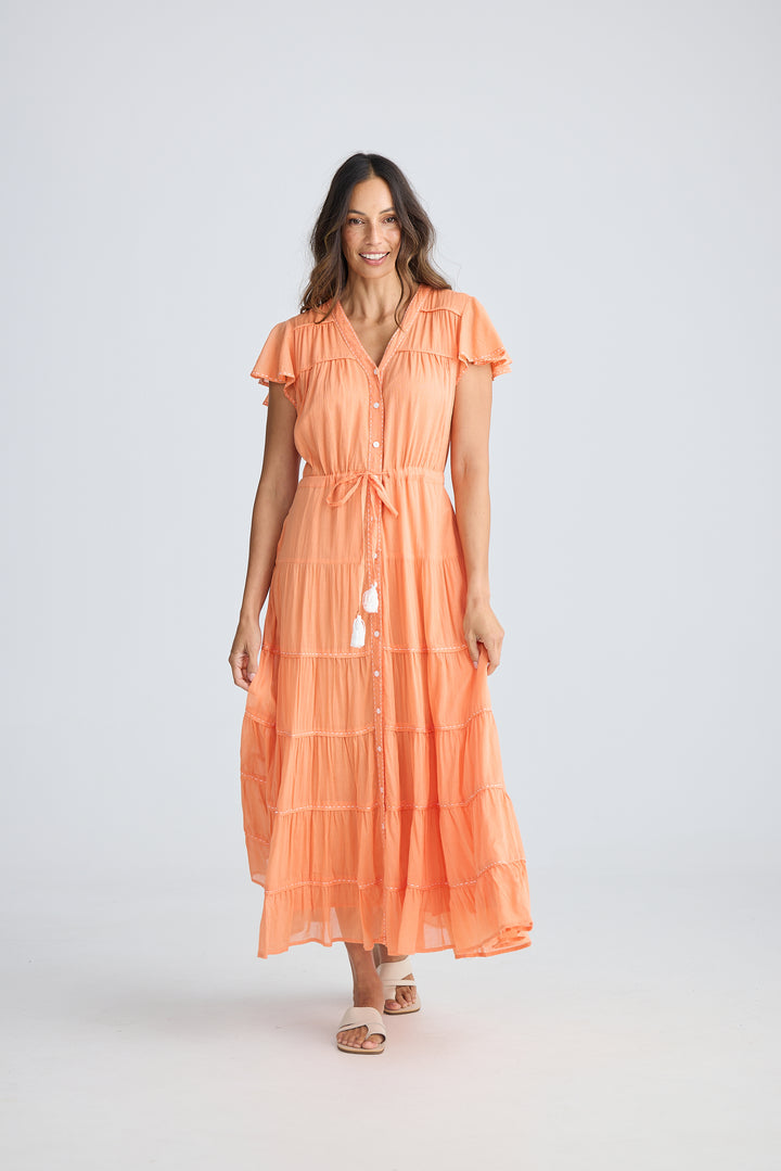 Coral Delilah Maxi Dress