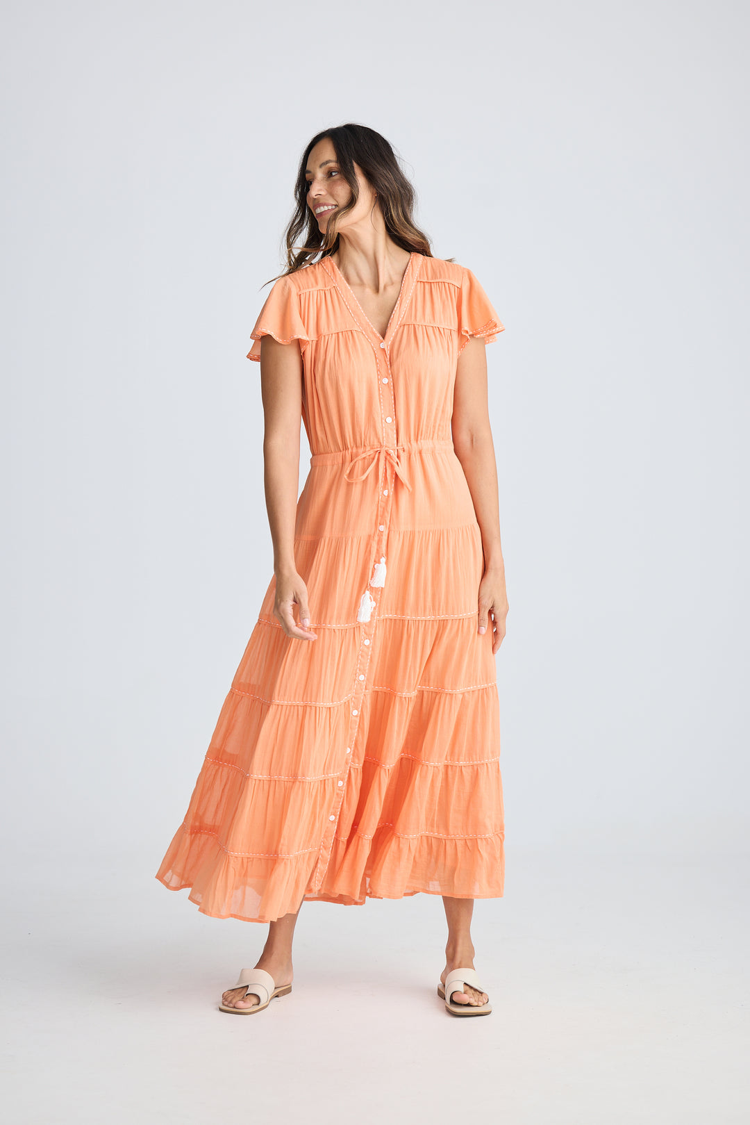 Coral Delilah Maxi Dress
