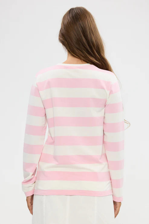 Pink Stripe Roam Tee