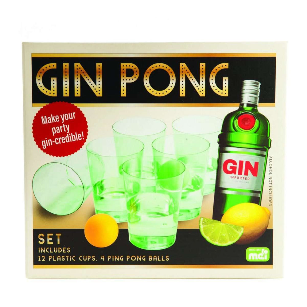 Gin Pong Drinking Game box, 12 cups and 4 ping pong balls - RAPT ONLINE