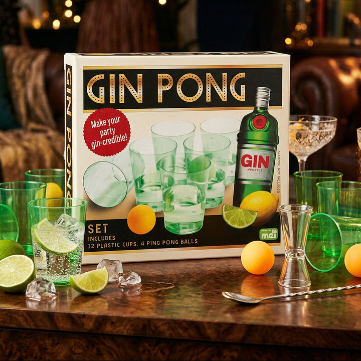 Gin Pong Drinking Game box styled with gin and tonic - RAPT ONLINE
