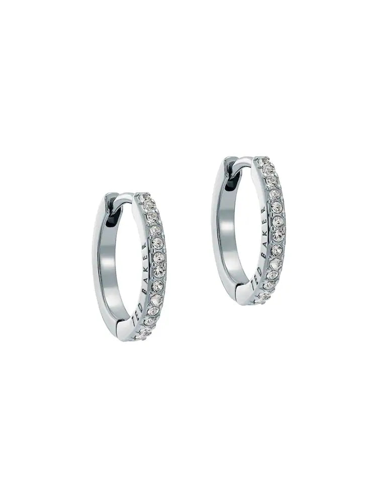 Ted Baker Crystal Heplie Huggies Silver