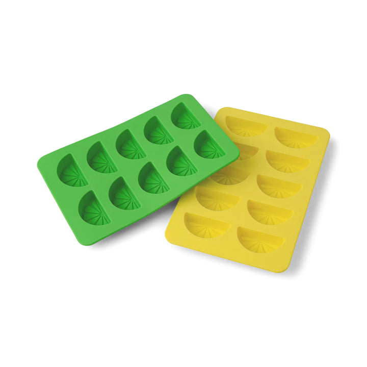 Dotty Citrus Wedge Ice Trays Yellow & Green
