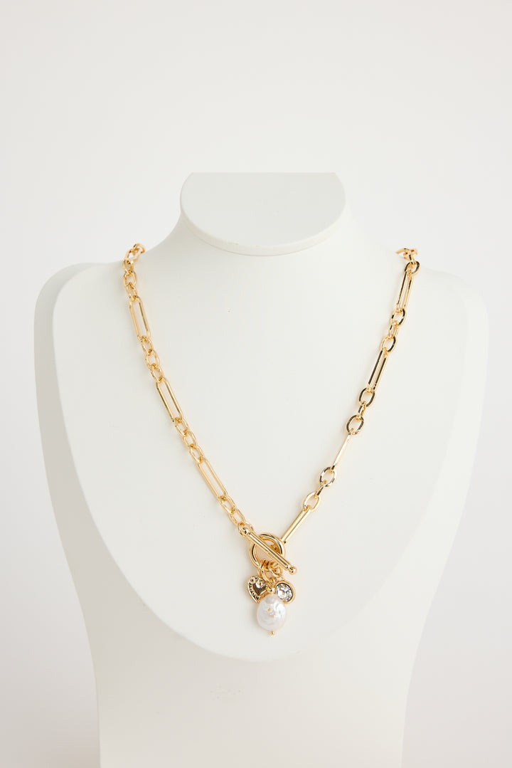 Gold Alessia Fob Necklace