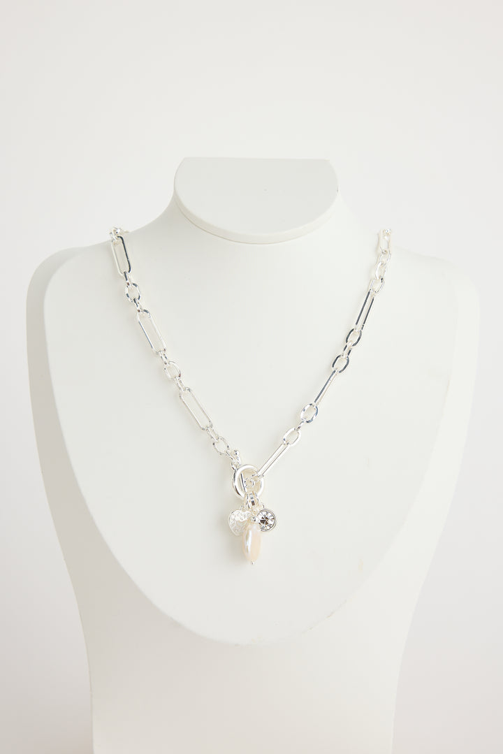 Silver Alessia Fob Necklace