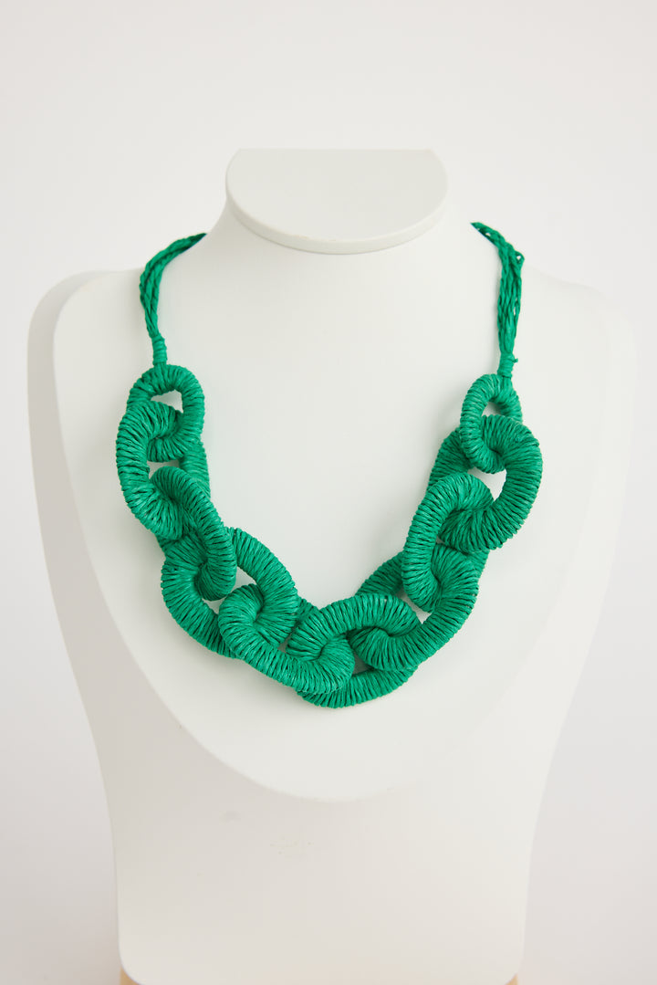 Apple Green Chained Up Necklace