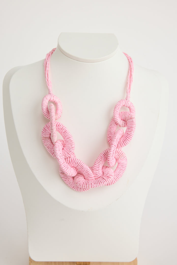 Pink Chained Up Necklace