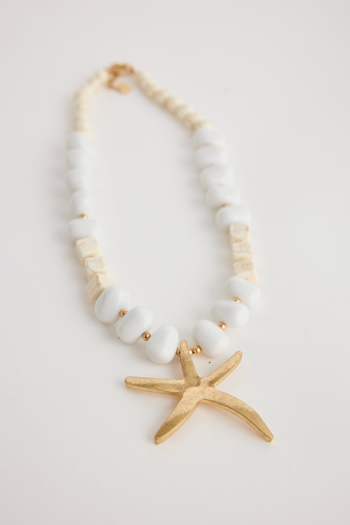 White Starfish Elwood Necklace