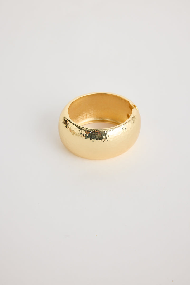 Gold Pacific Wide Bangle