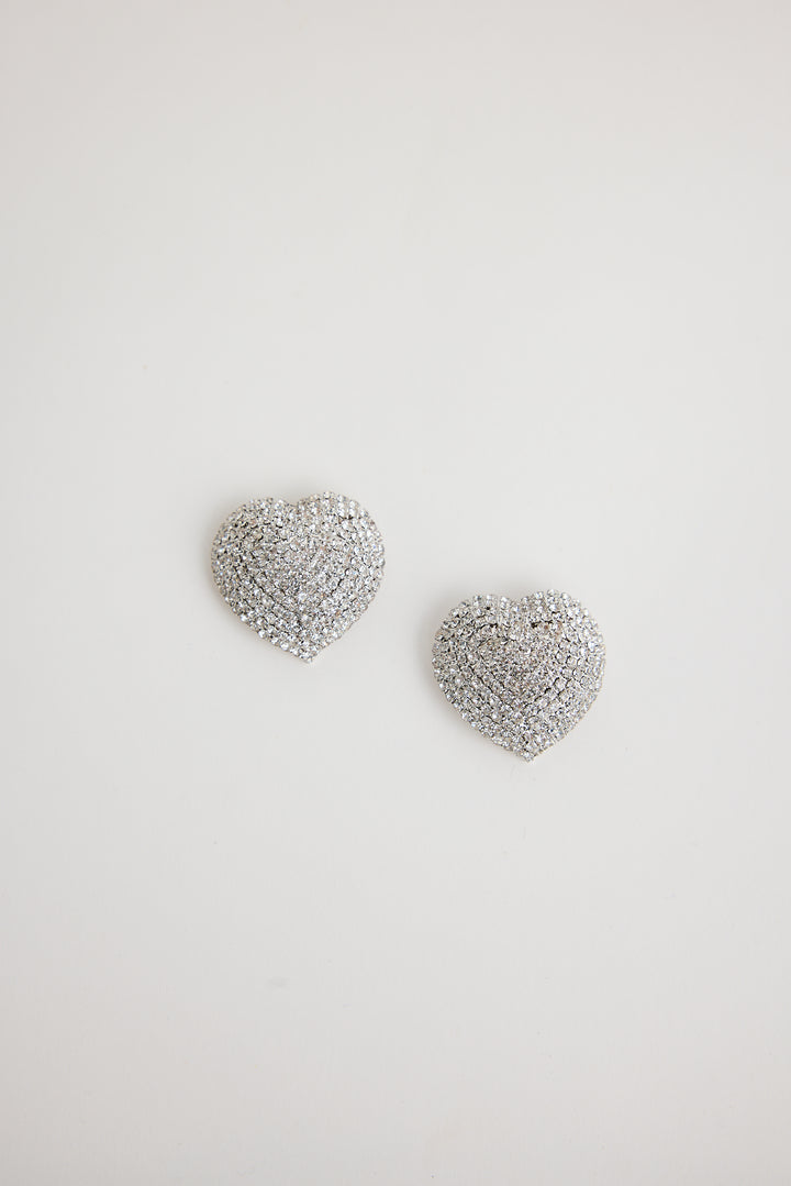 Silver Key West Heart Earrings