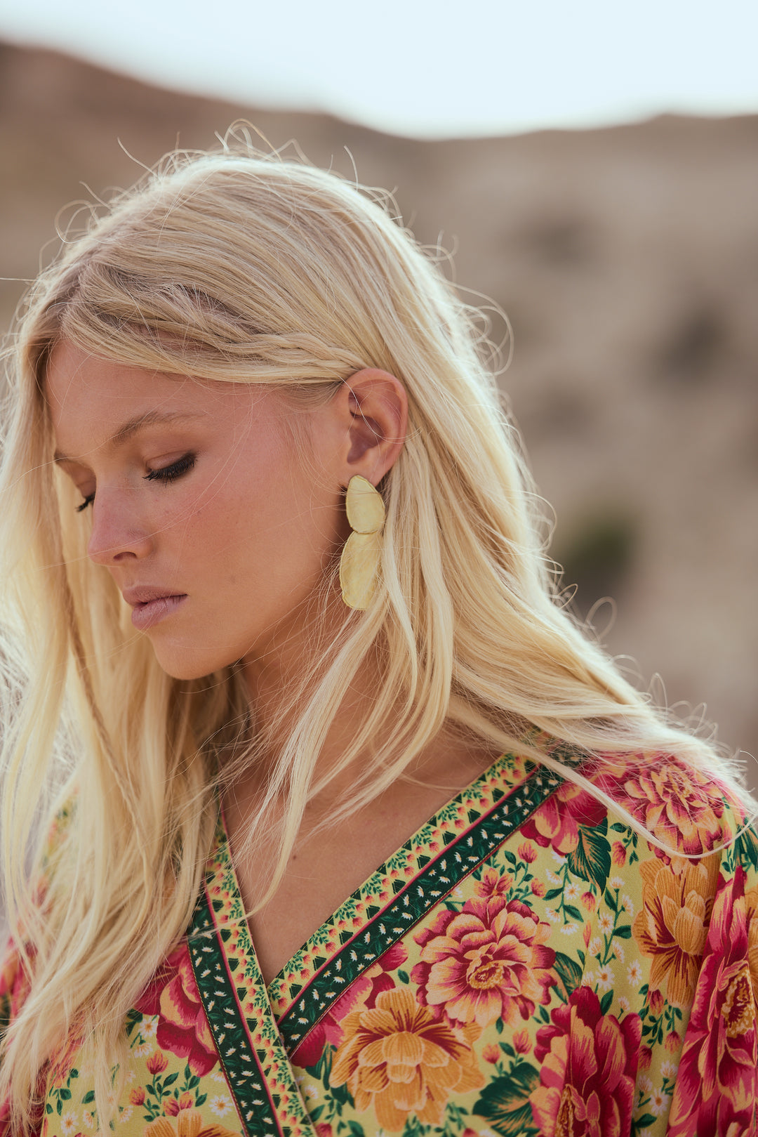 Gold Drop Raphael Earrings