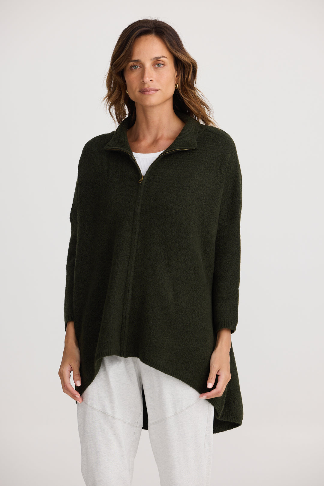 KHAKI WOODSIDE PONCHO