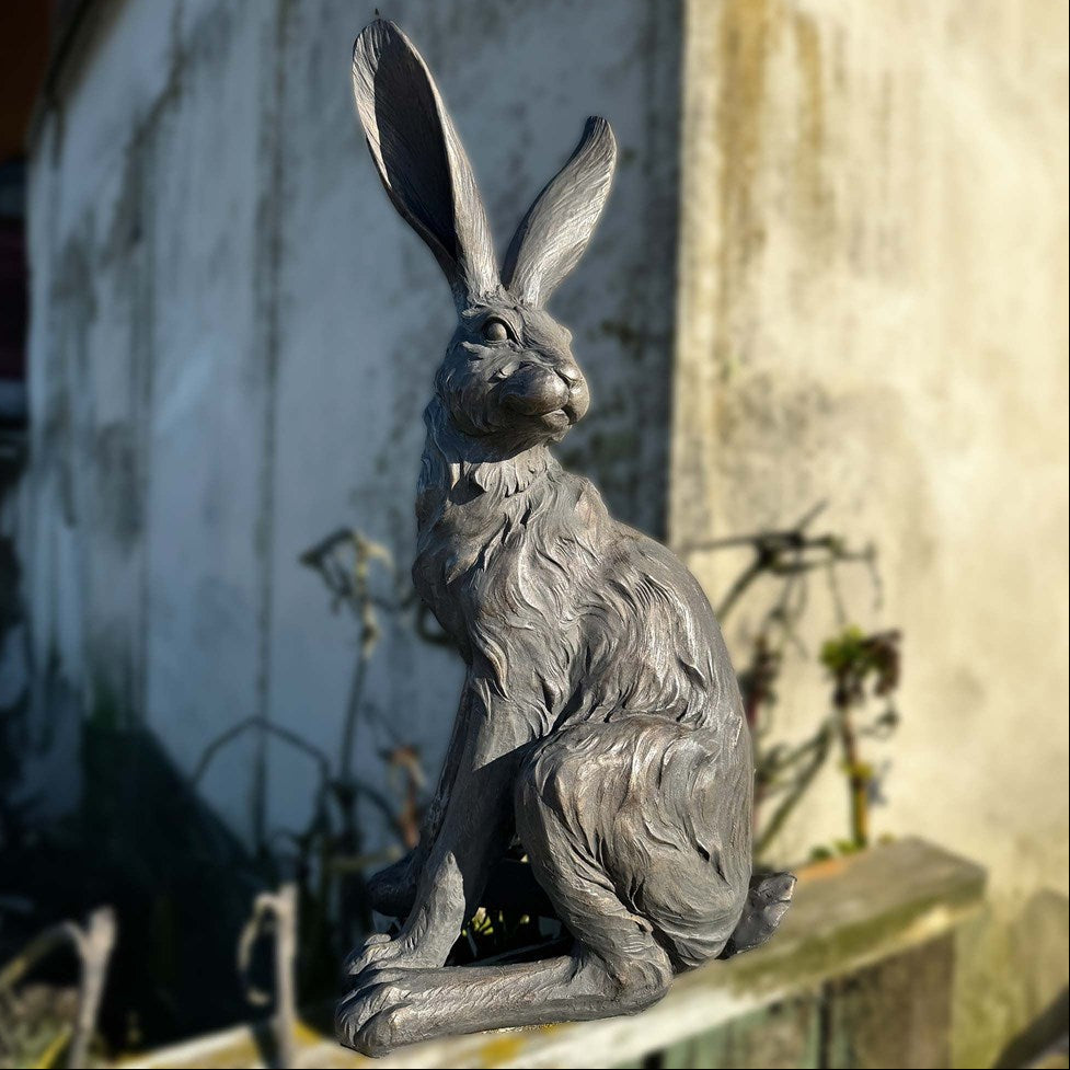Truffle Sitting Hare Resin Sculpture – 52.5 cm