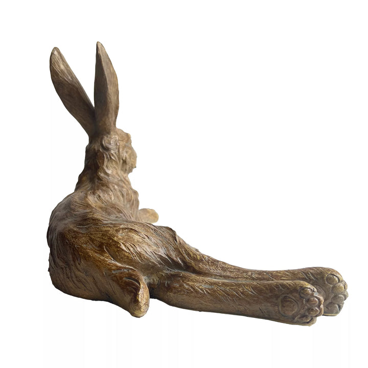 Junior Pecan Lying Hare Decor