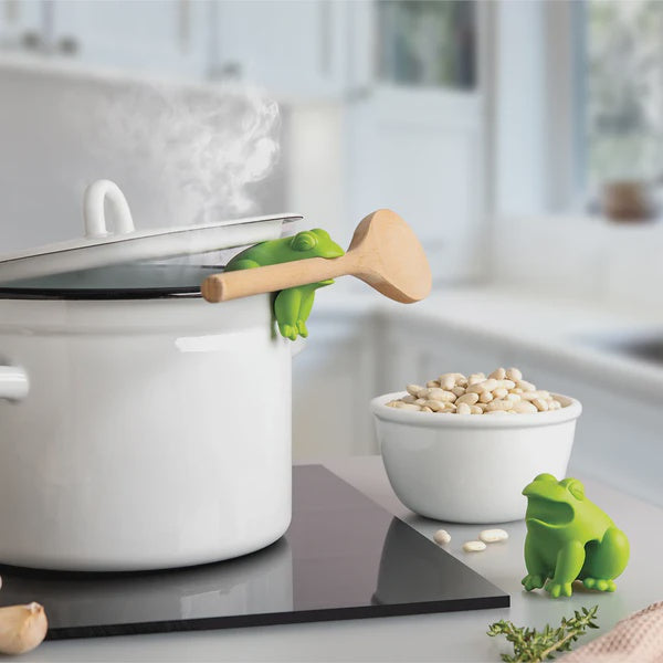 Hop-Top Frog Spoon Rest & Pot Steam Release