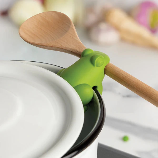 Hop-Top Frog Spoon Rest & Pot Steam Release