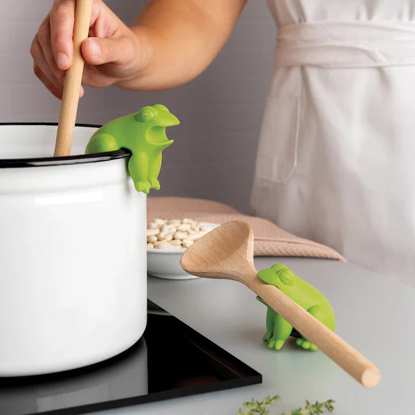 Hop-Top Frog Spoon Rest & Pot Steam Release