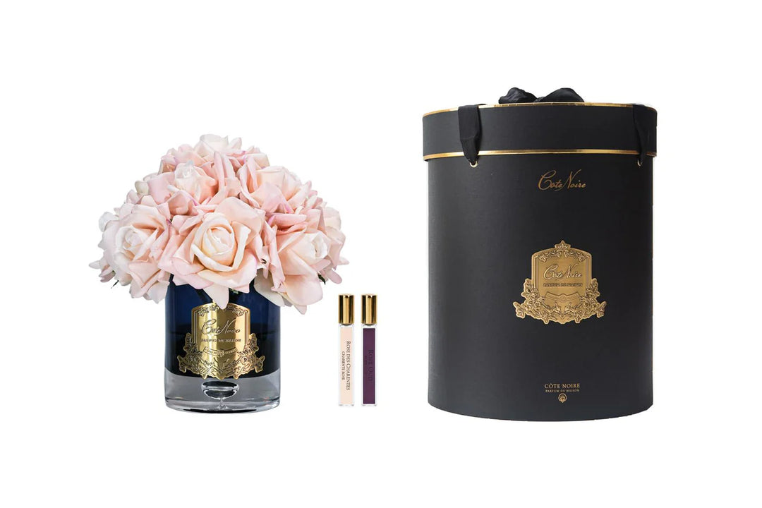 Cote Noire Champagne Pink Grand Bouquet, Black Glass