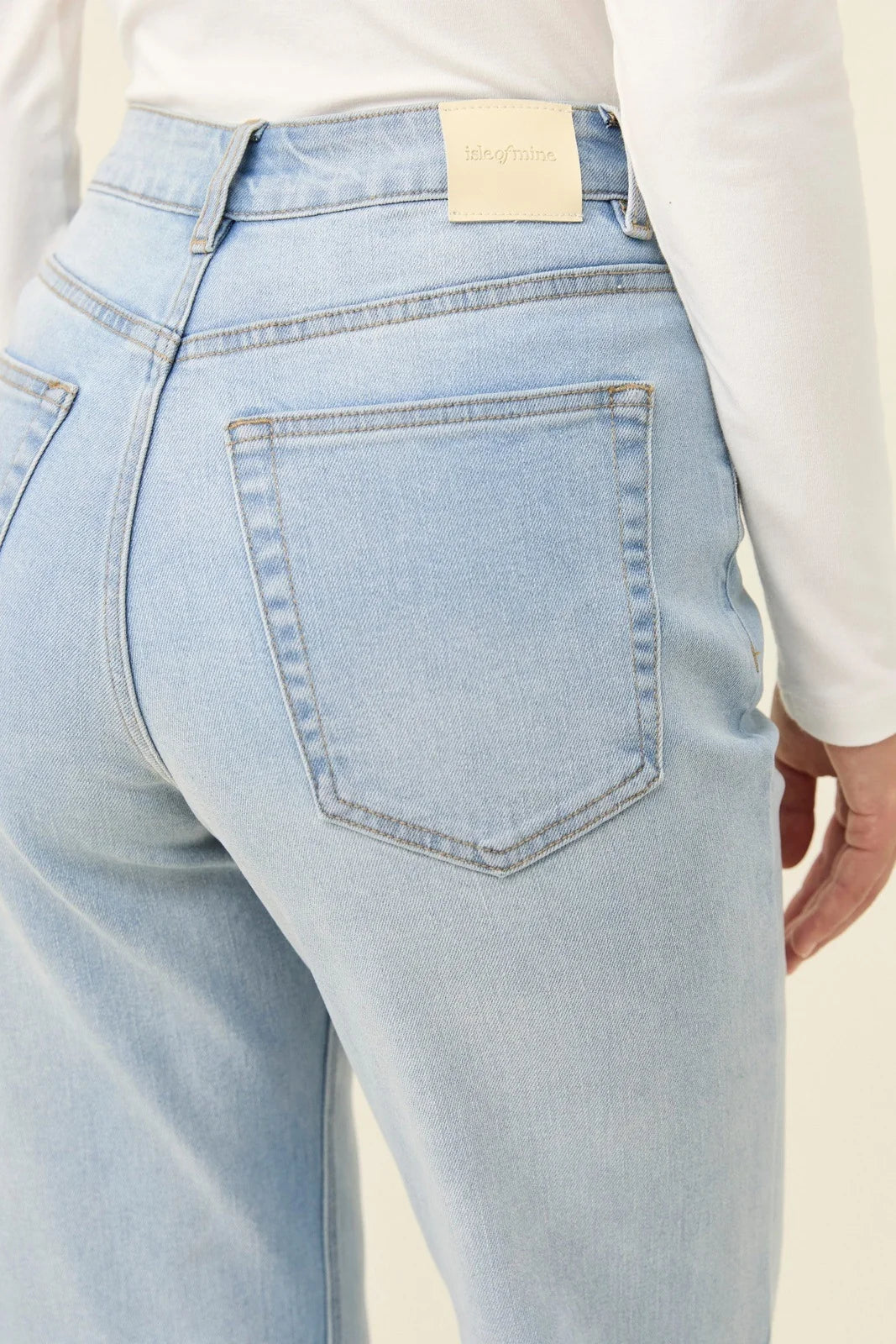 Isle of Mine Scarlett Ice Blue Straight-Leg Jeans