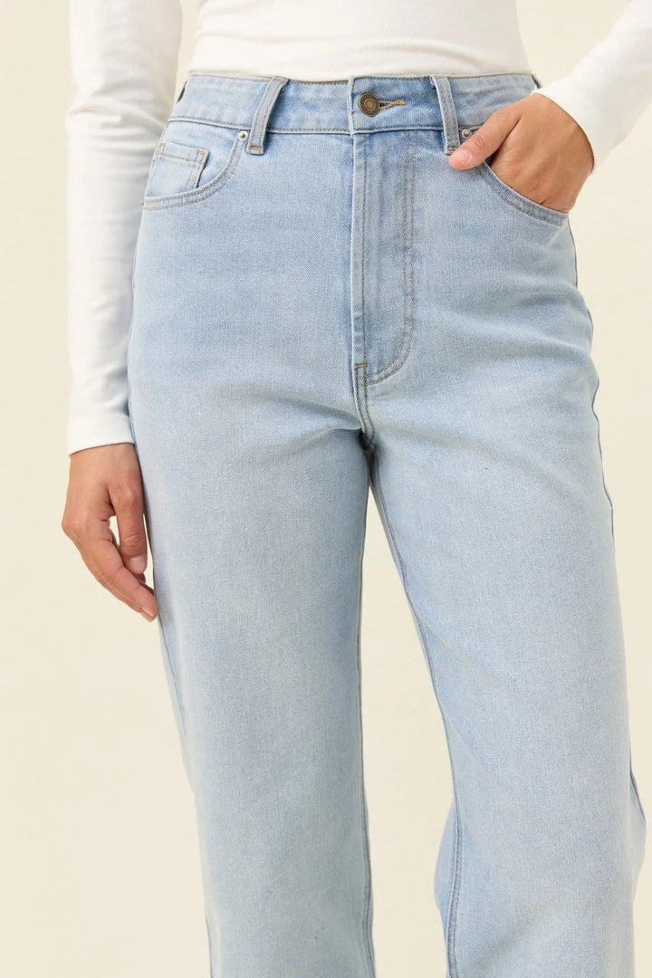 Isle of Mine Scarlett Ice Blue Straight-Leg Jeans