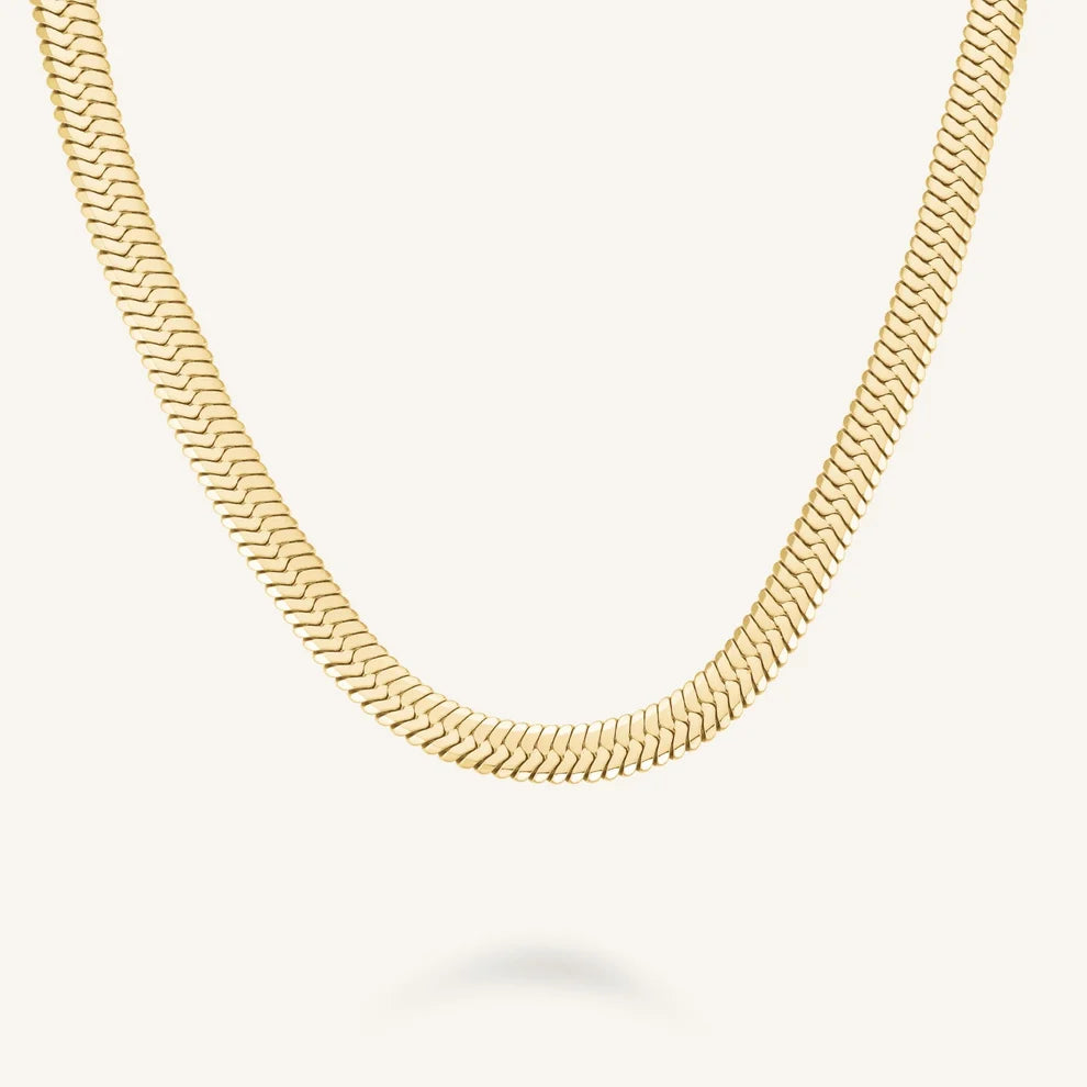 Rosefield Large Snake Necklace Gold