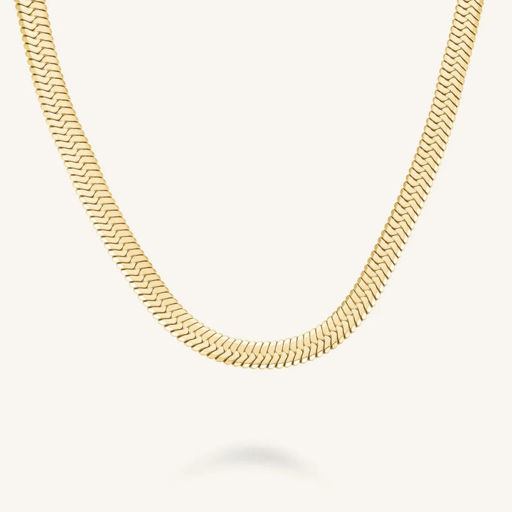 Rosefield Large Snake Necklace Gold