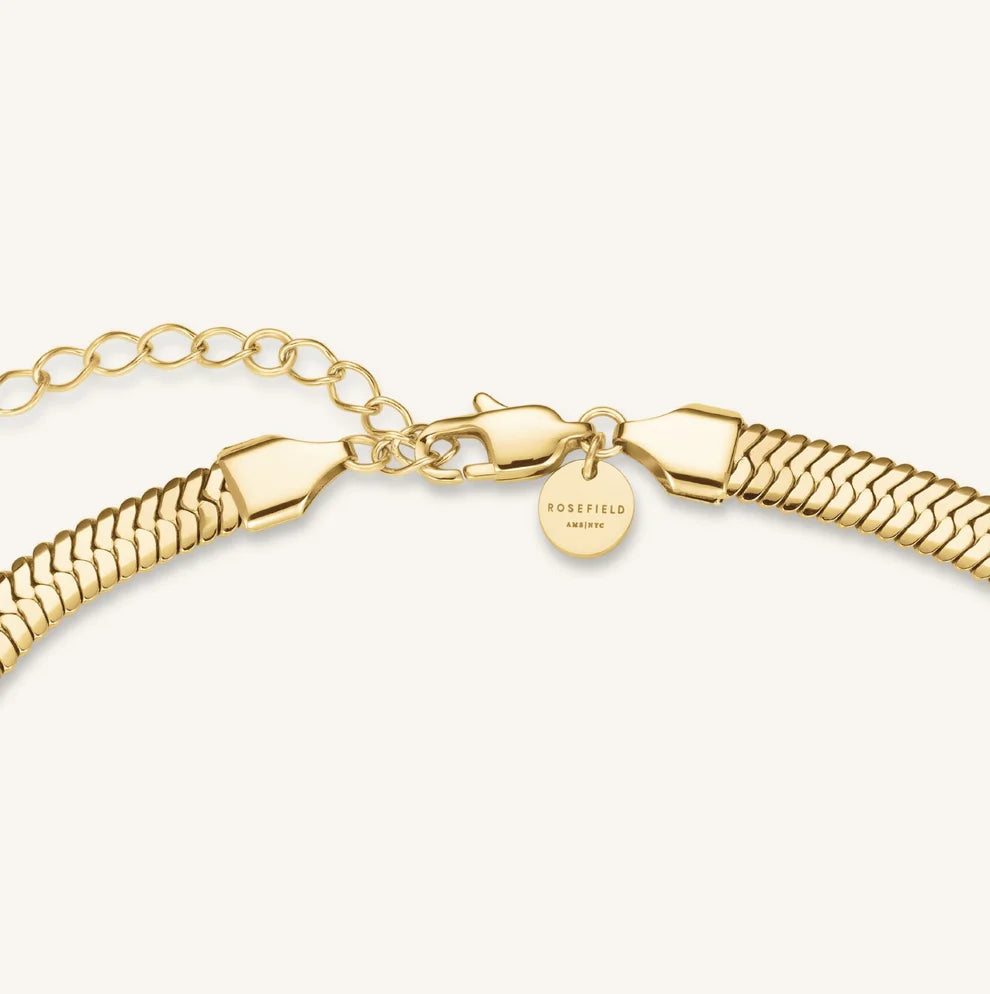 Rosefield Large Snake Necklace Gold