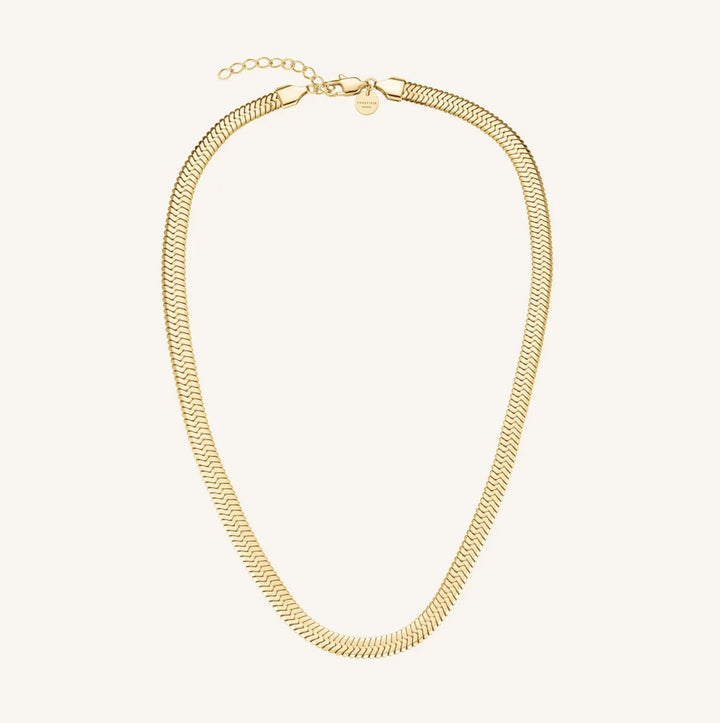 Rosefield Large Snake Necklace Gold