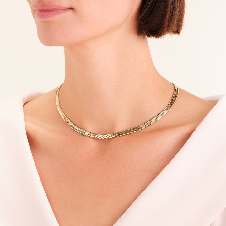 Large Snake Necklace Gold - RAPT ONLINE