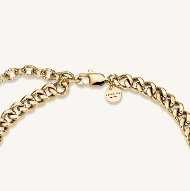 Rosefield Iconic Gold Octagon Choker Necklace