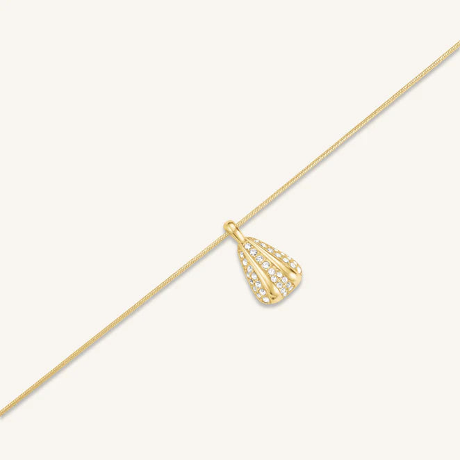 Pave Stripe Gold Necklace