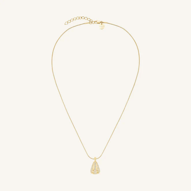Pave Stripe Gold Necklace