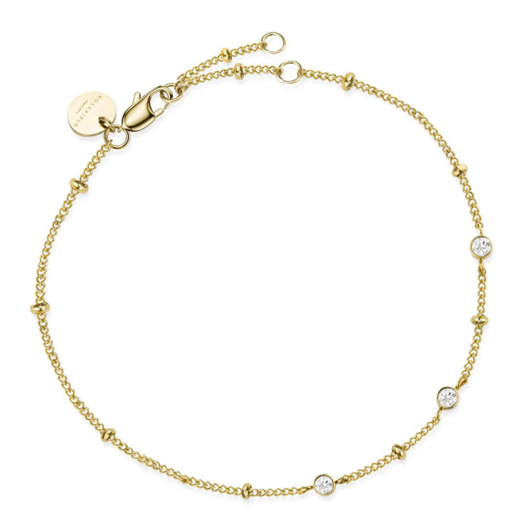 GOLD TRIPLE CRYSTAL DOT BRACELET - RAPT ONLINE