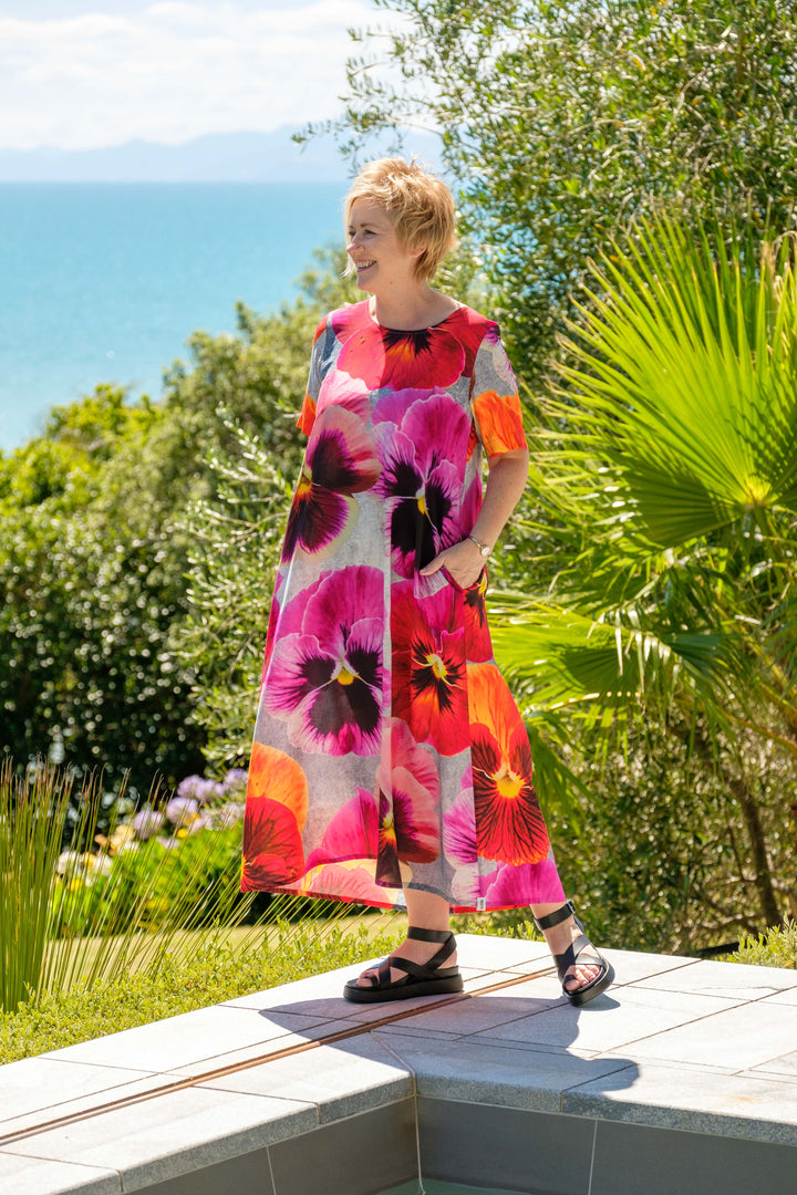 Deeanne Hobbs Lush Pansies Menaka Dress